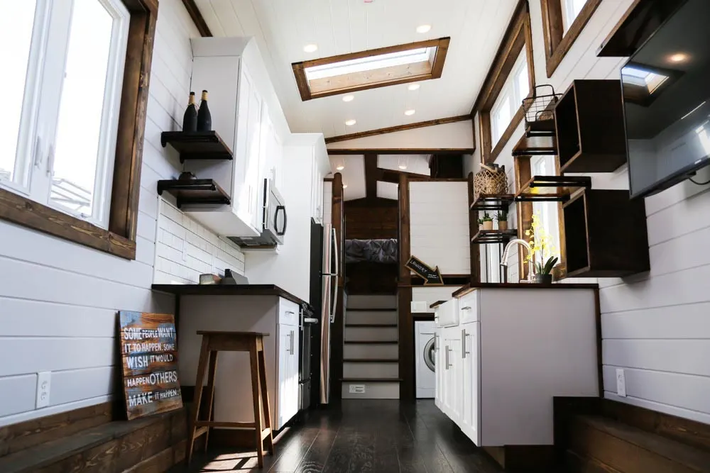 Galley Kitchen - Mini Mansion by Tiny House Chattanooga