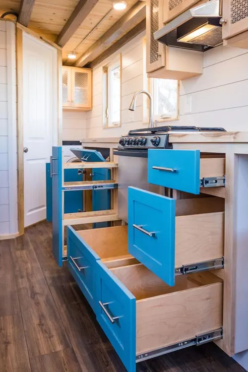 Soft Close Drawers - 20' Tiny House by MitchCraft Tiny Homes