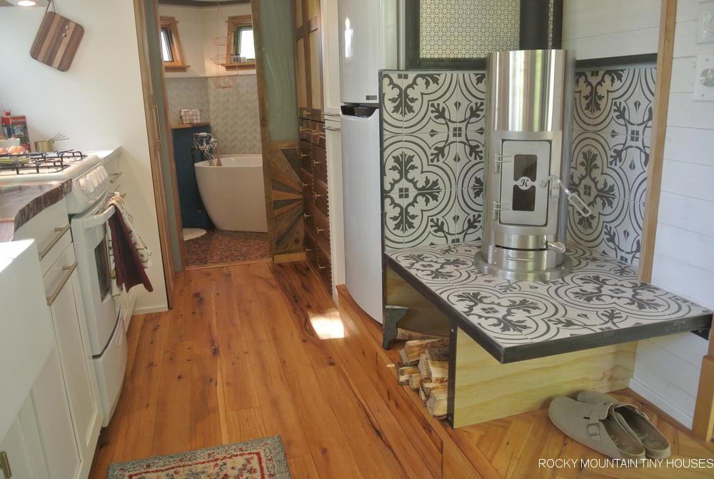 Fireplace - San Juan by Rocky Mountain Tiny Houses