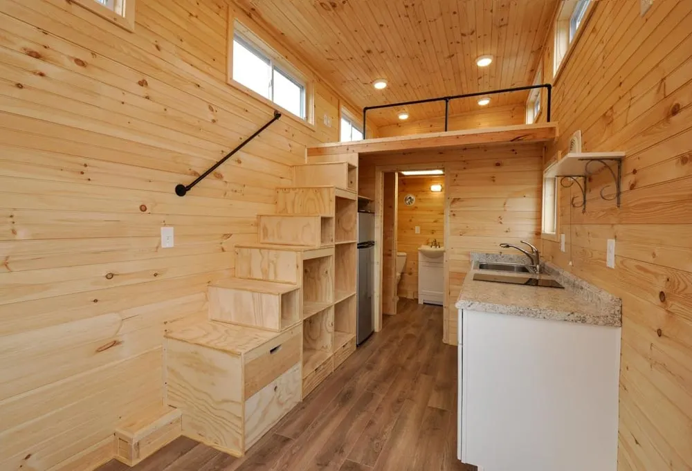 Kitchen & Stairs - Fairview by Tiny House Building Company