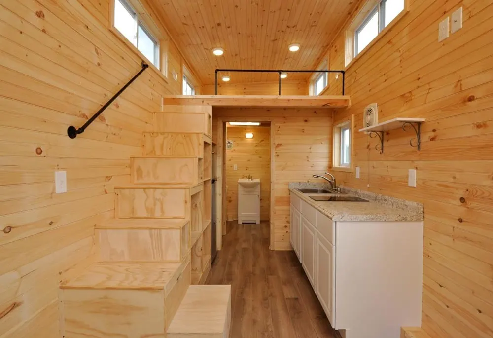 Stairs w/ Pull-Out Step - Fairview by Tiny House Building Company