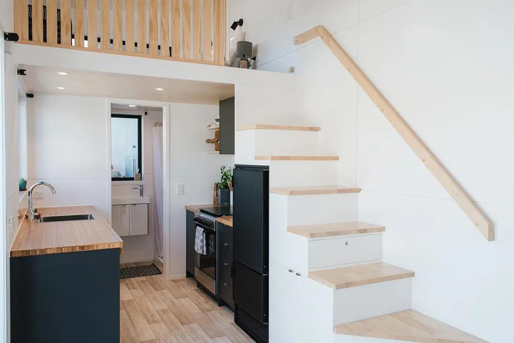 Kitchen & Stairs - Ibbotson Tiny House by Build Tiny