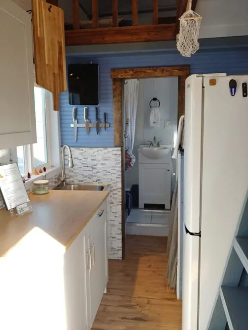 Galley Kitchen - Blue Baloo by Far Out Tiny Homes