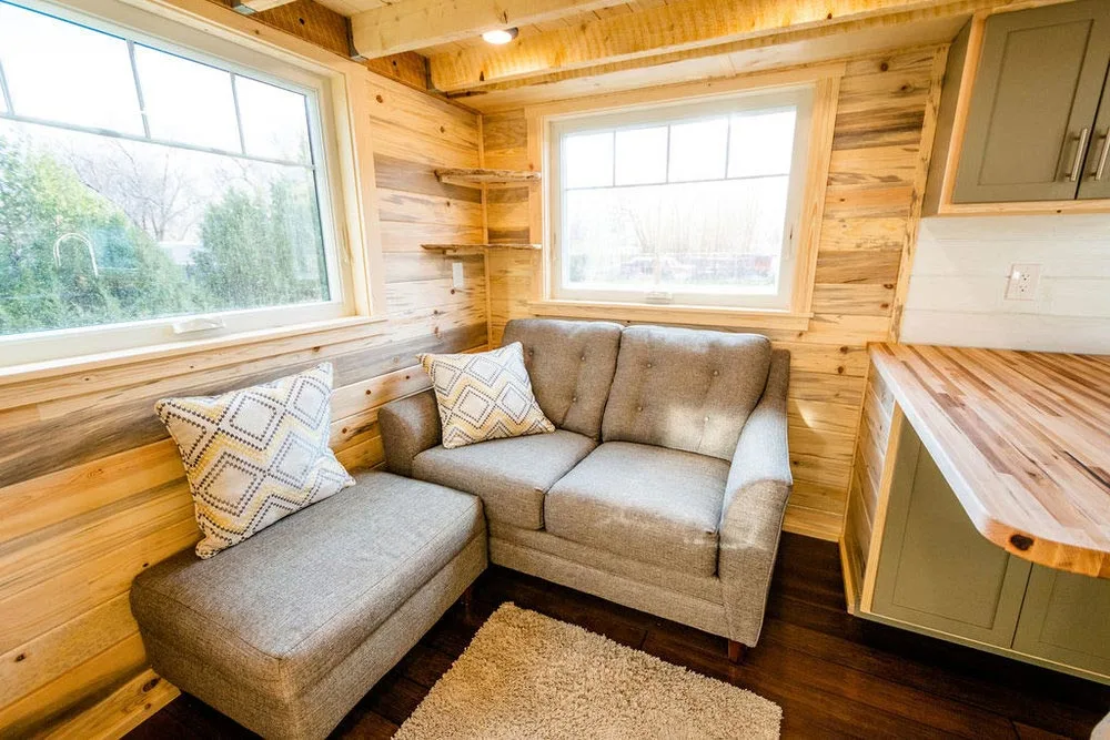 Living Room - Ross' 35' Gooseneck Tiny House by Mitchcraft Tiny Homes