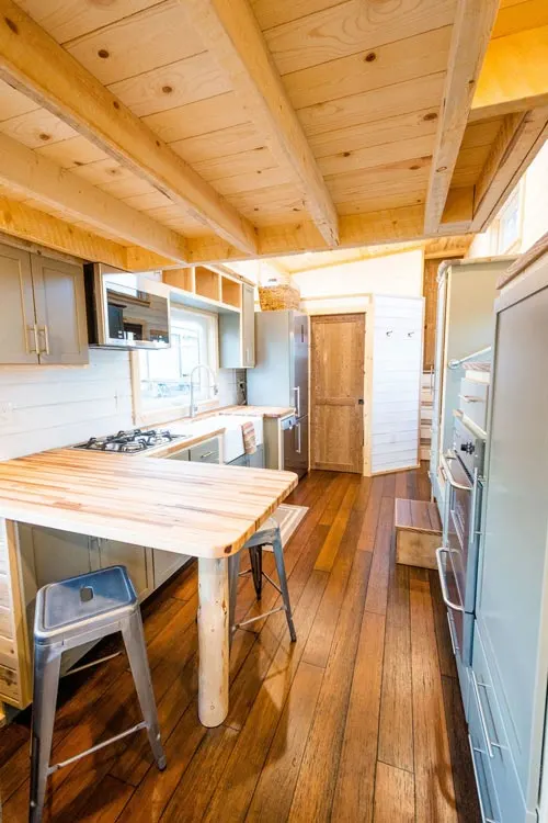 Box Beam Ceiling - Ross' 35' Gooseneck Tiny House by Mitchcraft Tiny Homes