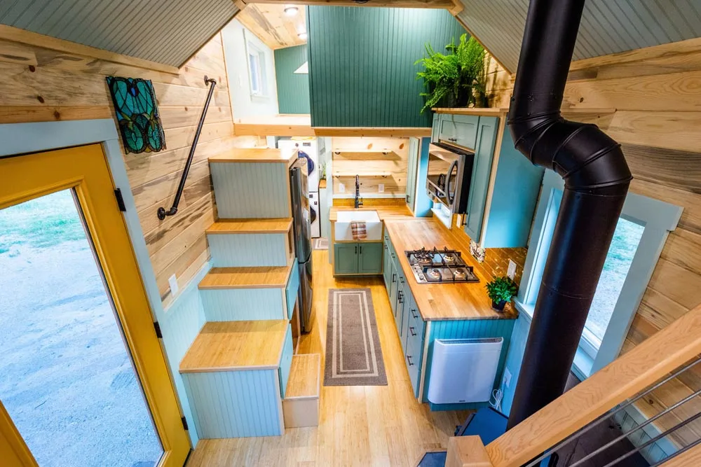 Aerial View - Carrie's 28' Gooseneck Tiny House by Mitchcraft Tiny Homes