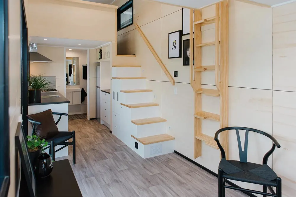 Kitchen & Stairs - Kingfisher Tiny House by Build Tiny