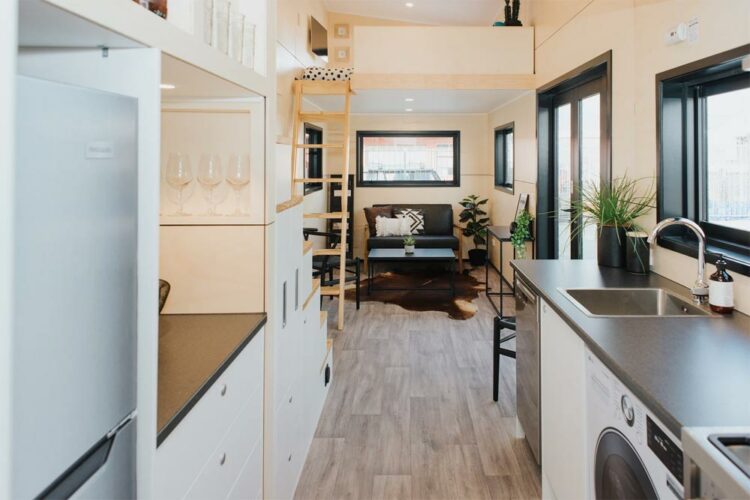 Kitchen & Living Room - Kingfisher Tiny House by Build Tiny