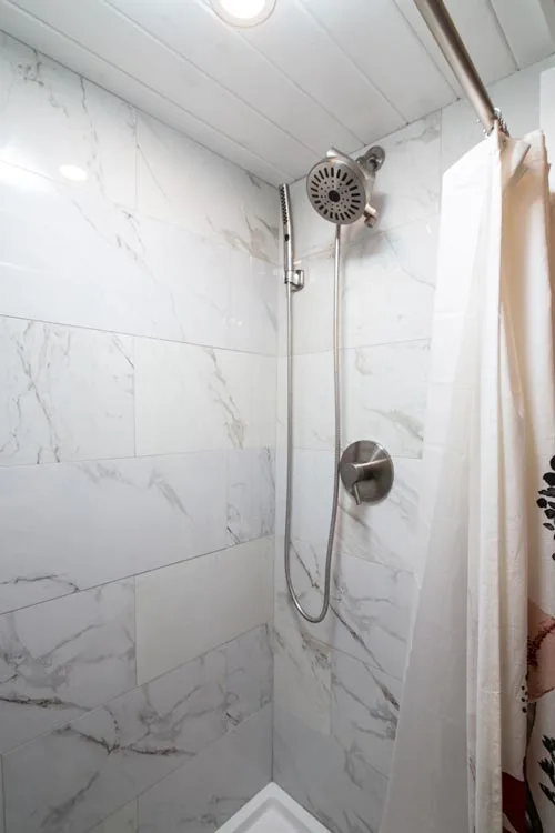Tile Shower - Burmenbov by Willowbee Tiny Homes