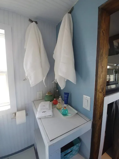 Bathroom Storage - Blue Baloo by Far Out Tiny Homes