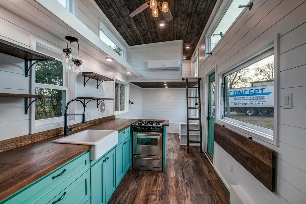 Kitchen & Serving Window - 34' Magnolia by Indigo River Tiny Homes