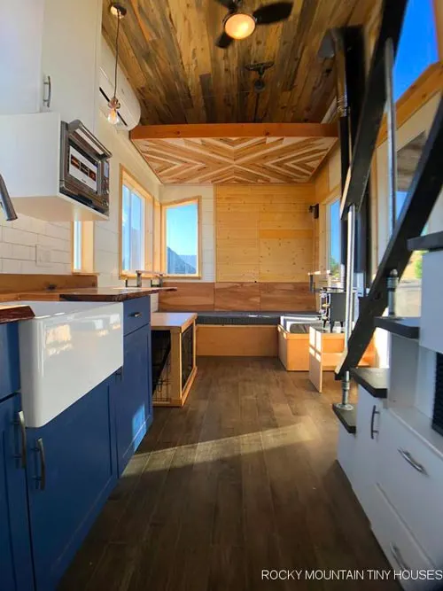 Kitchen & Living Area - Timberwolf by Rocky Mountain Tiny Houses