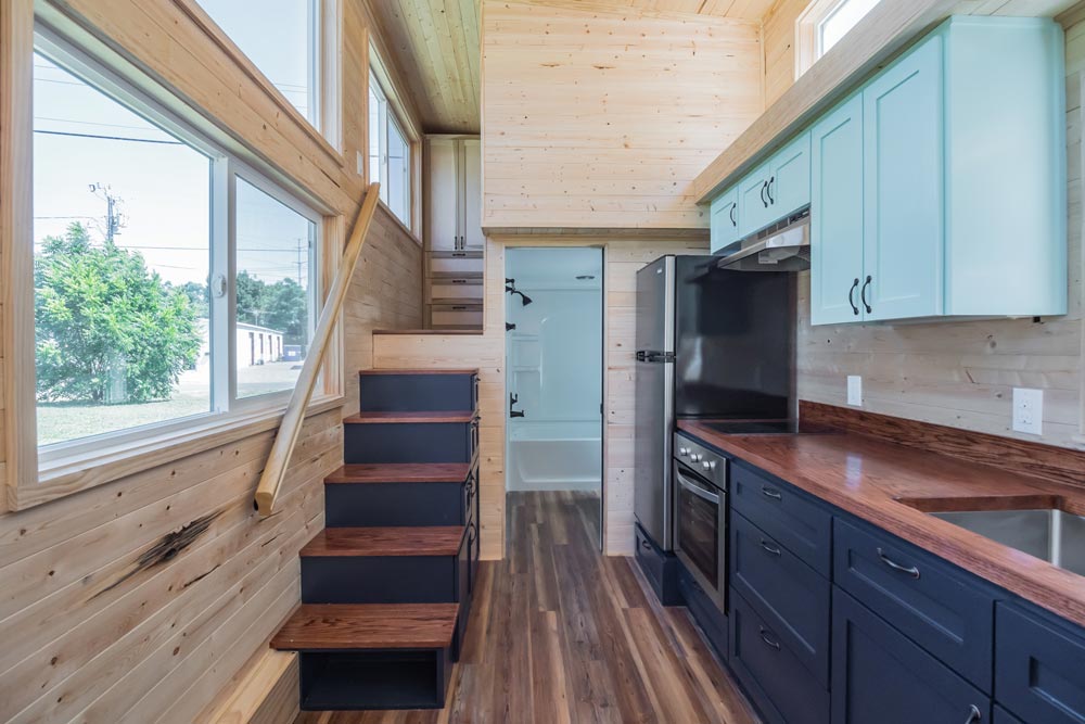 Kitchen & Stairs - Wanderlust by Indigo River Tiny Homes