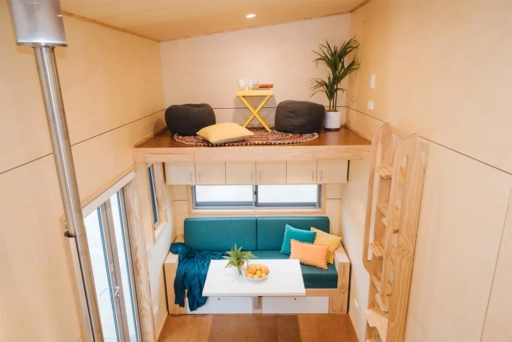 Living Room / Storage Loft - Sonnenschein Tiny House by Build Tiny