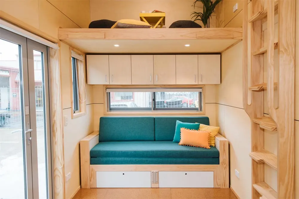 Storage Above Couch - Sonnenschein Tiny House by Build Tiny
