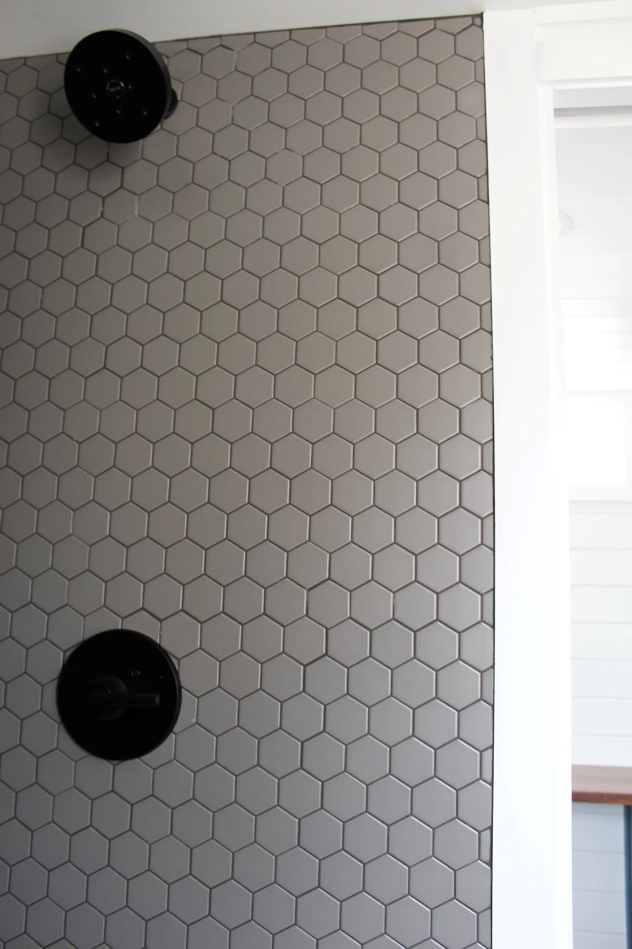 Tile Shower - Harvest by Mustard Seed Tiny Homes