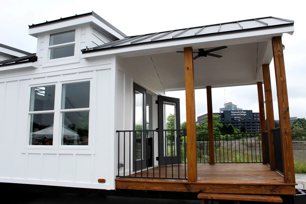 Covered Deck - Harvest by Mustard Seed Tiny Homes