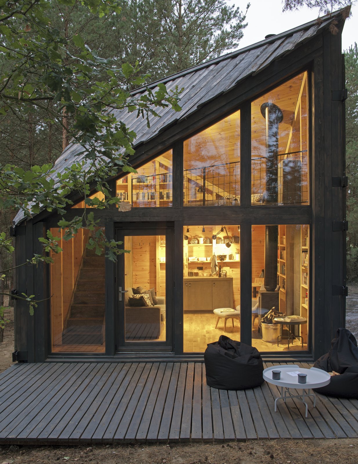 Floor-to-Ceiling Windows - Bookworm Cabin