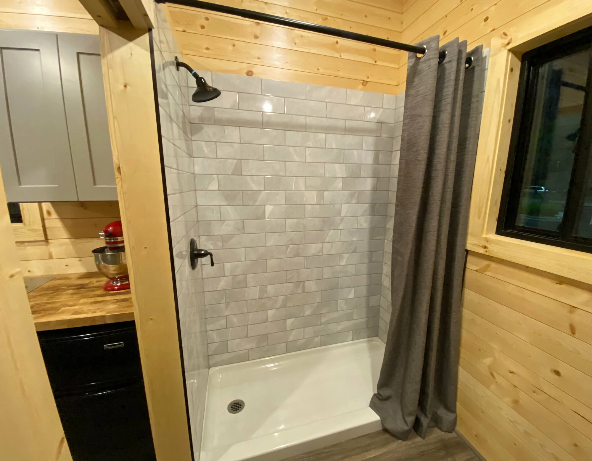 Tile Shower - Flat by Uncharted Tiny Homes