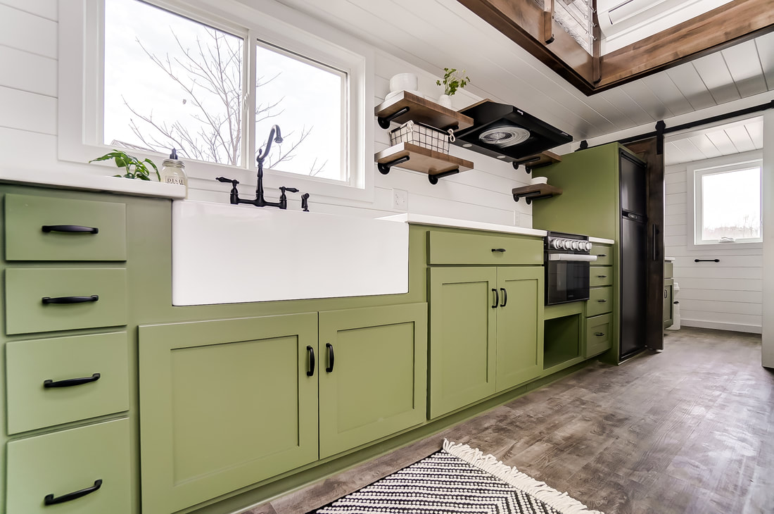 Green Cabinets - Bison by Modern Tiny Living