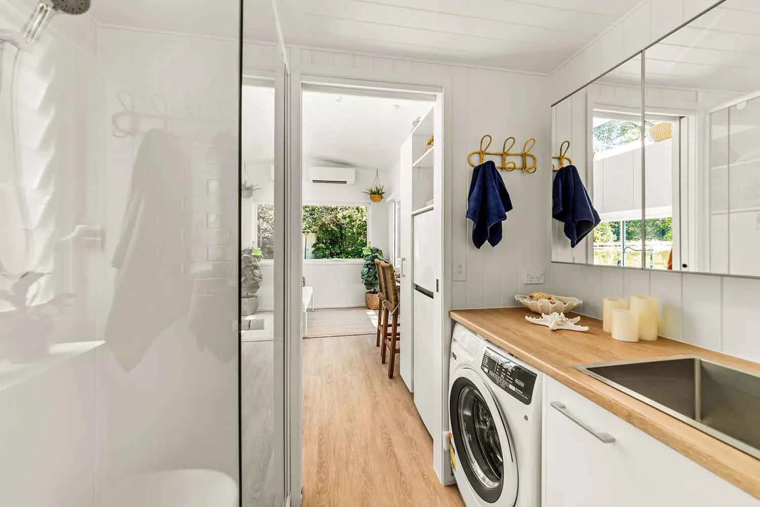 Washer in Bathroom - Casuarina 9.0 by Aussie Tiny Houses