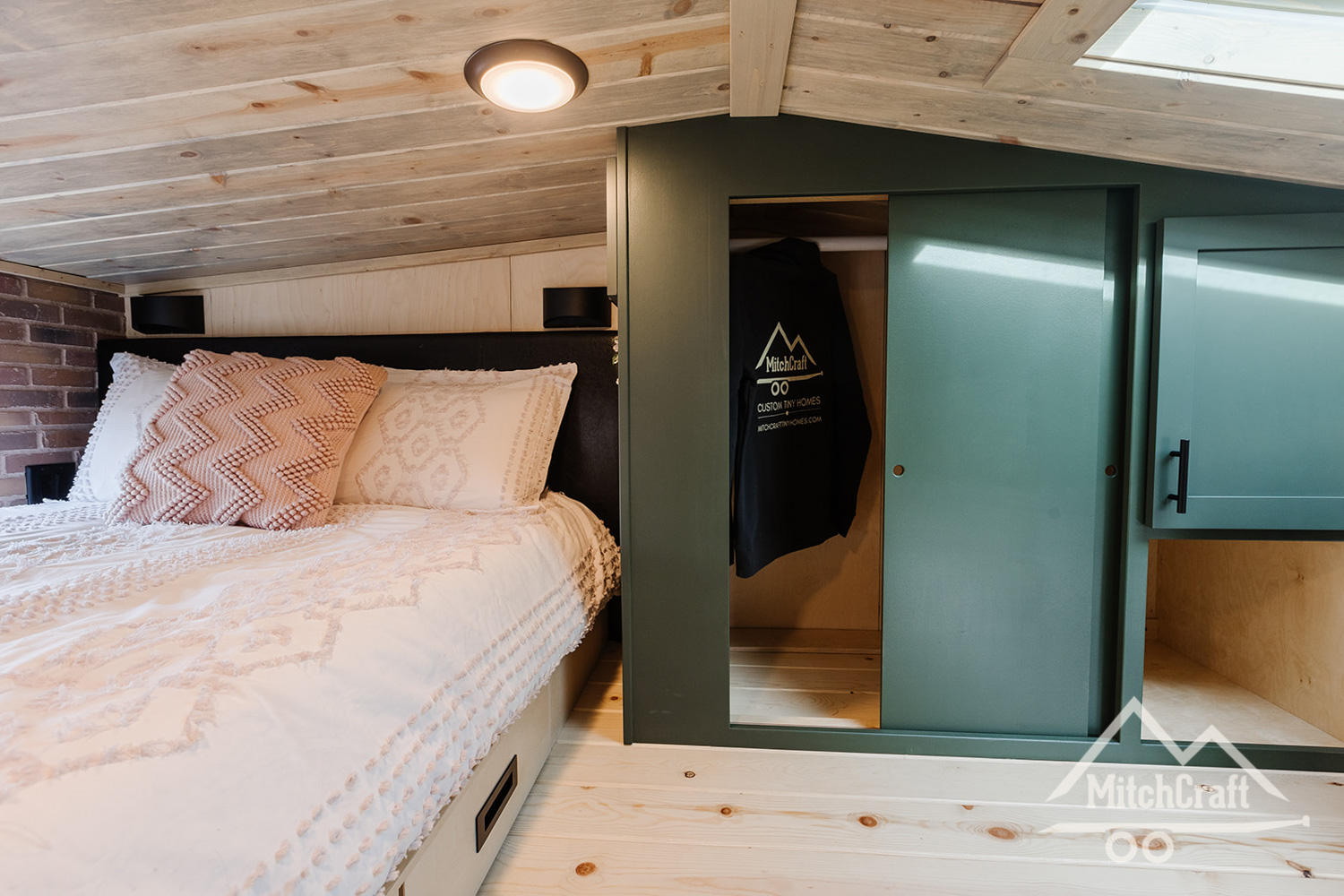 Loft Storage - Nicole's 16x8' Tiny House by MitchCraft Tiny Homes