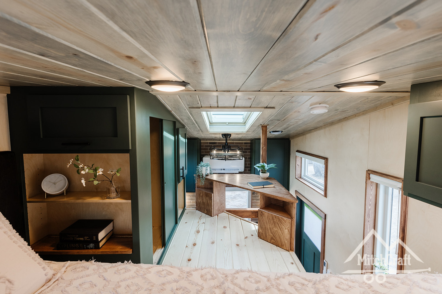 Loft w/ Desk - Nicole's 16x8' Tiny House by MitchCraft Tiny Homes