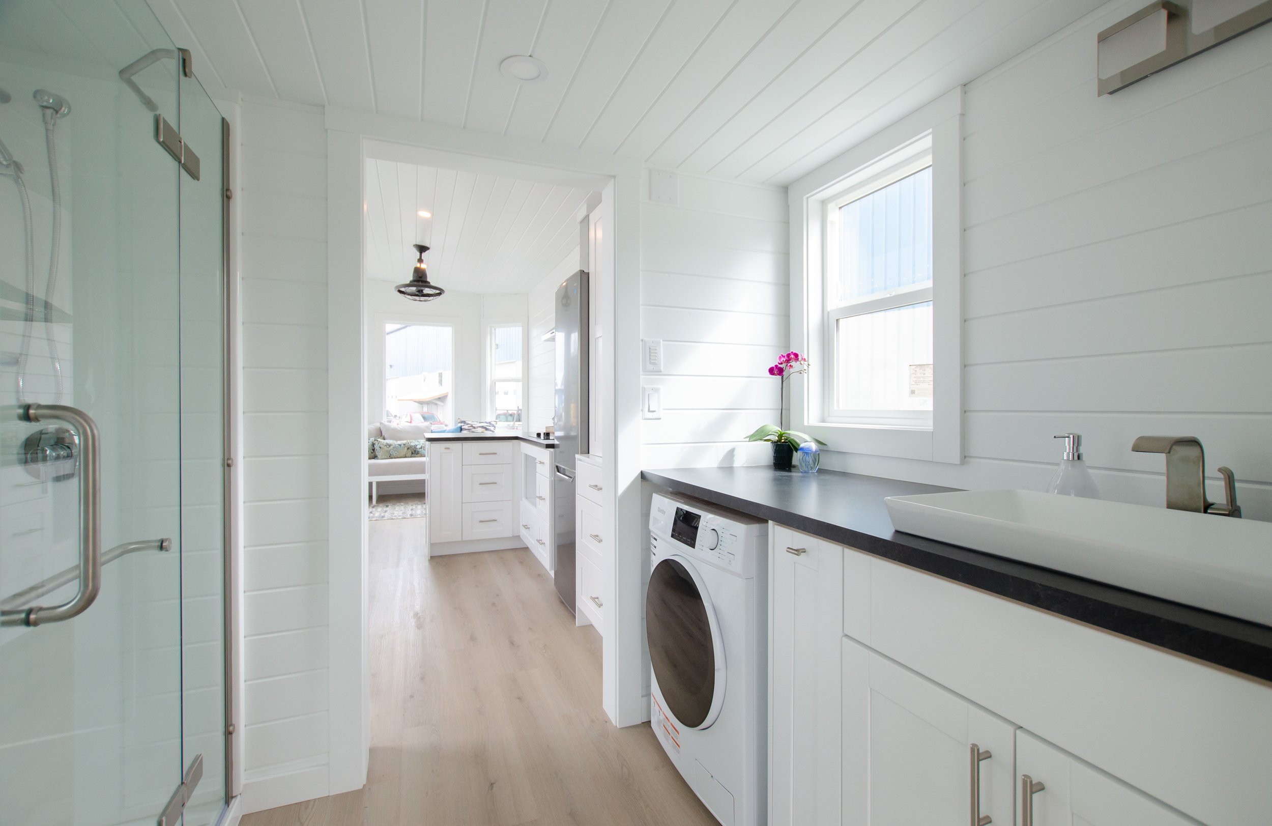Mountain Chickadee by Rewild Homes - Bathroom with Washer