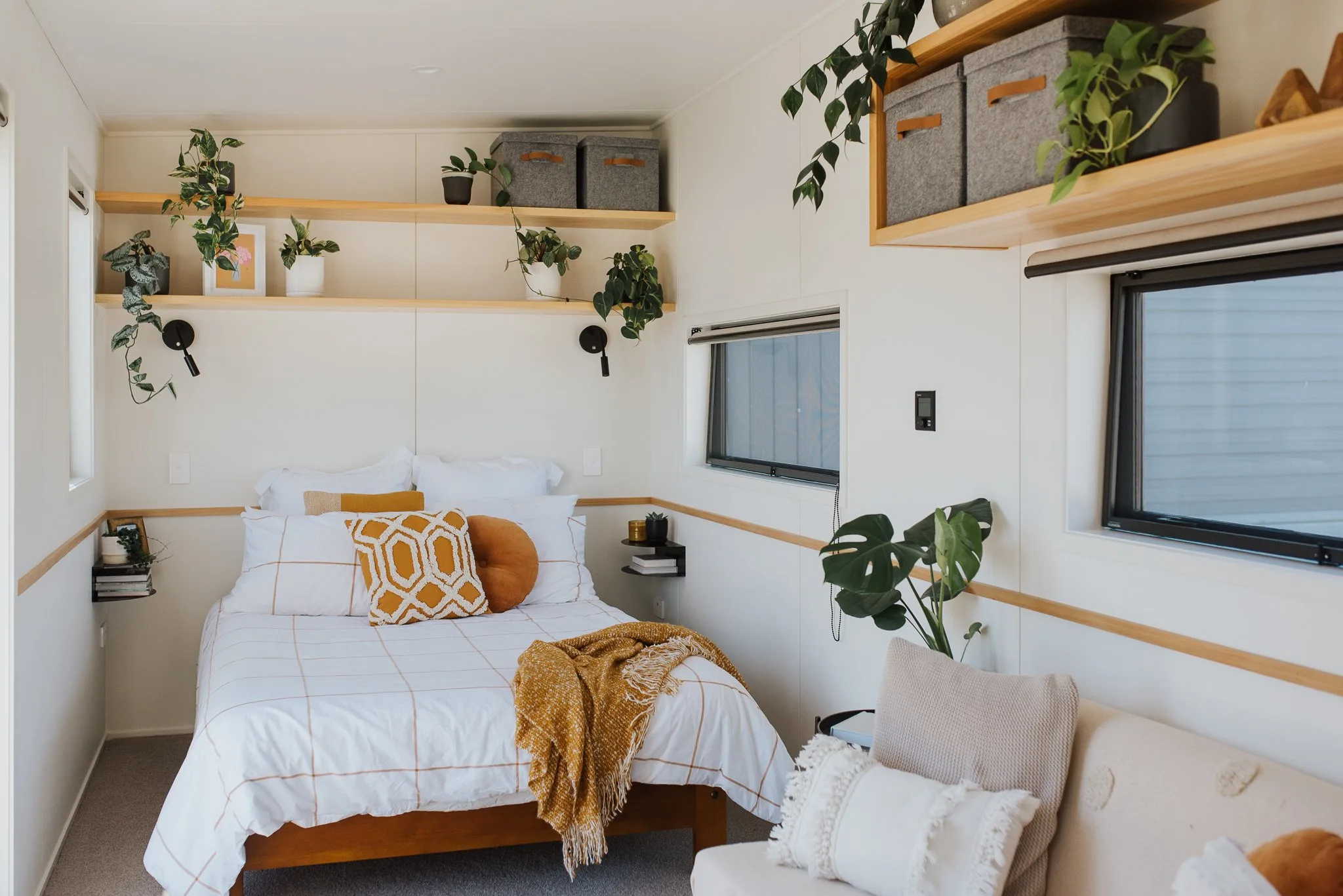 Tadpole Tiny House by Build Tiny - Living Room w/ Storage