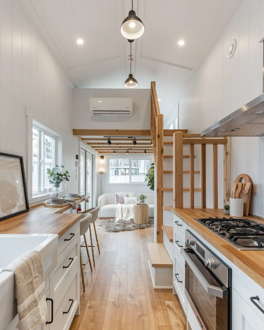 Kitchen & Living Room - Canada Goose Arctic Edition by Mint Tiny House Company