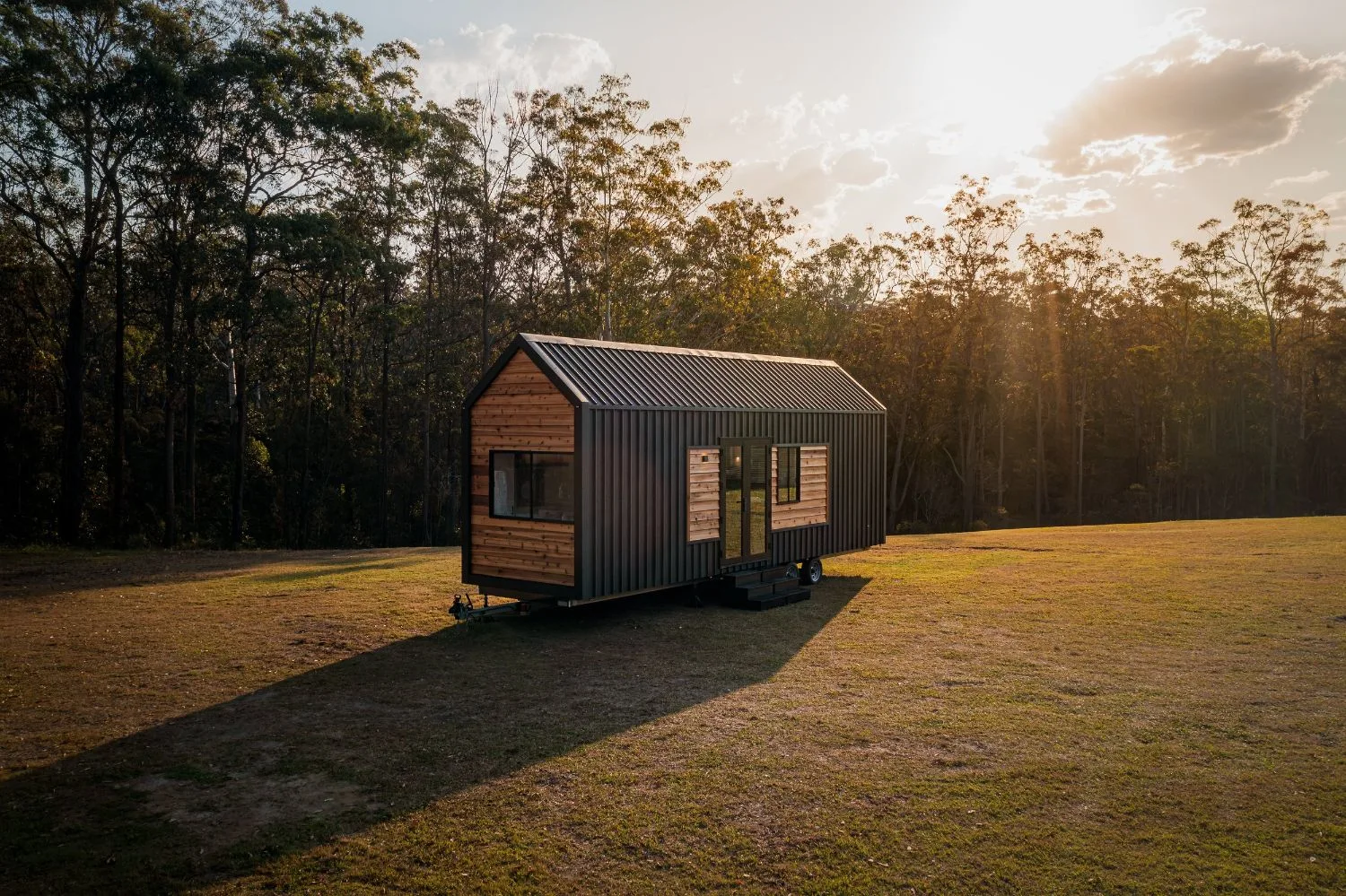 Metal and Wood Exterior - Settler by Häuslein Tiny House Co