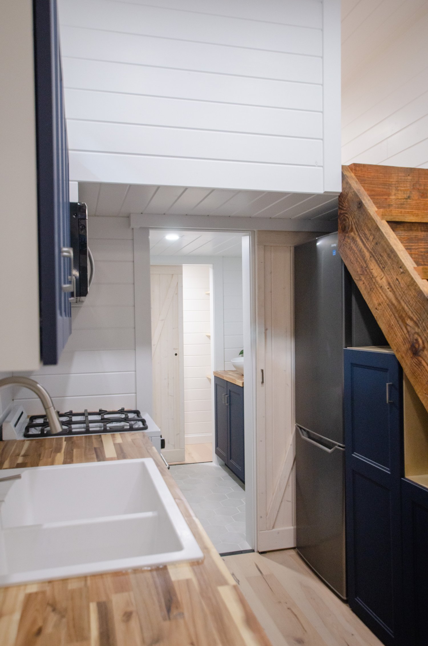 Refrigerator Under Stairs - Salish Sea by Rewild Homes