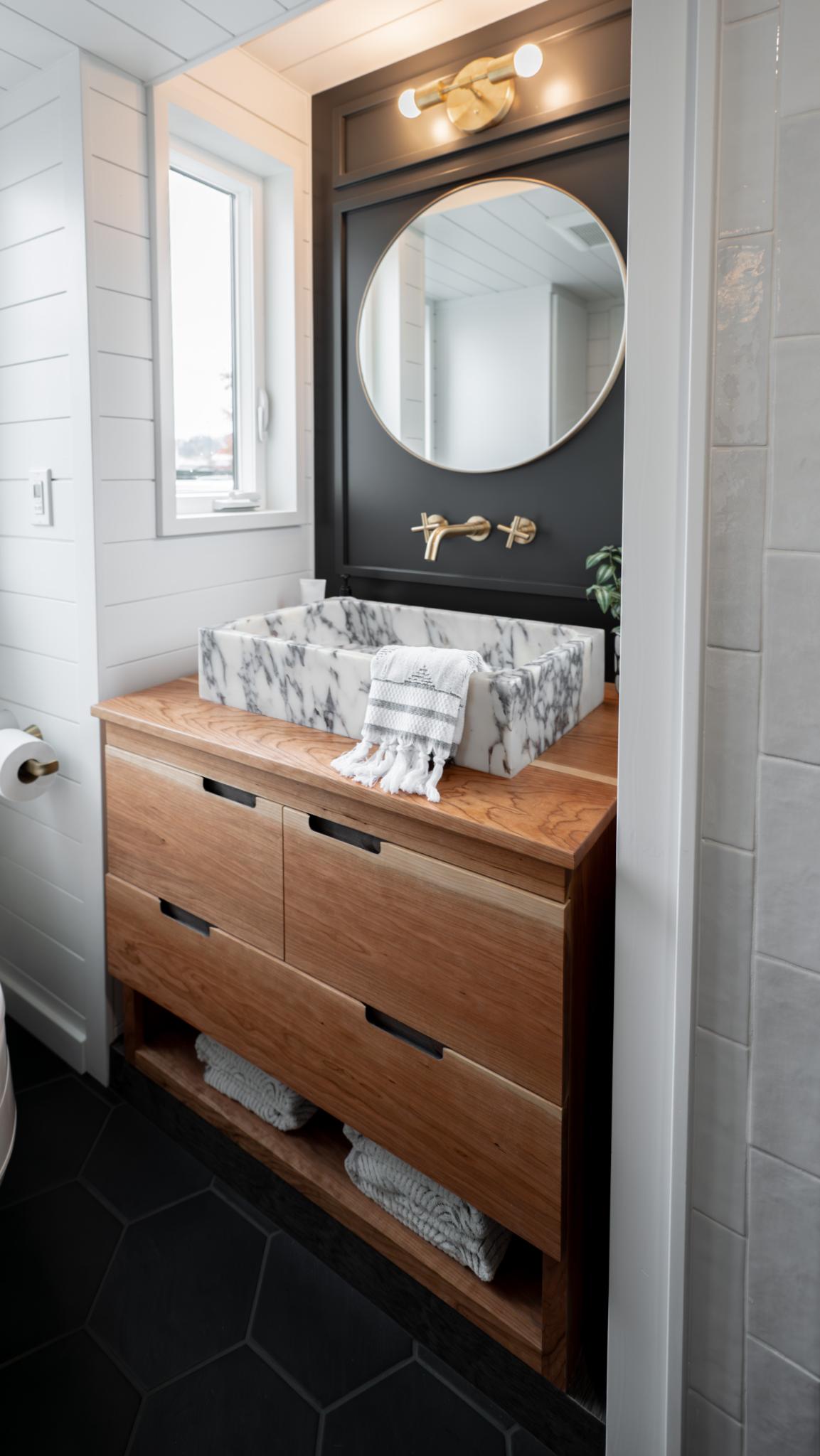 Bathroom Vanity & Mirror - Terra Haven by Tru Form Tiny
