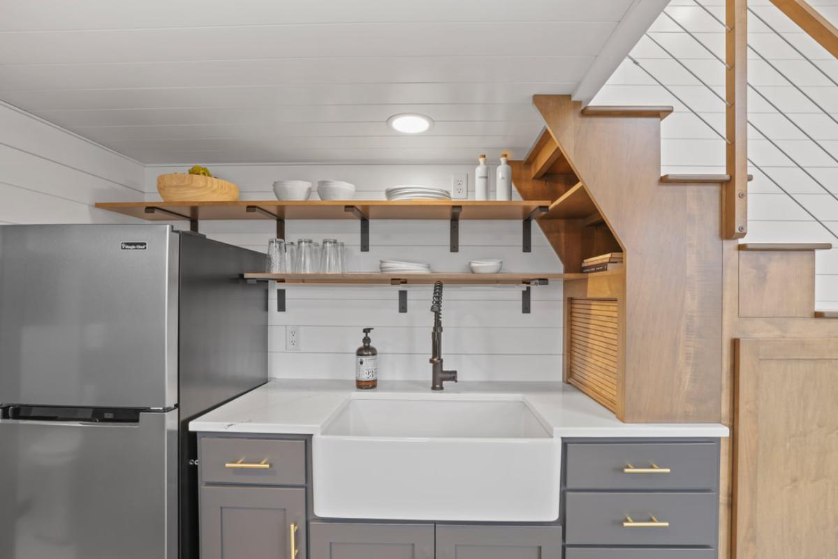 Refrigerator and Sink - Coastal Modern by Modern Tiny Living