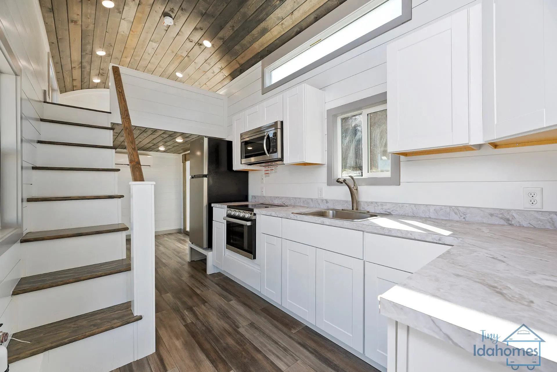 Kitchen & Stairs - Chamisas Carpathian by Tiny Idahomes