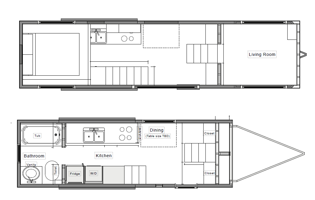 Floor Plan - Pacific Retreat by Sunshine Tiny Homes