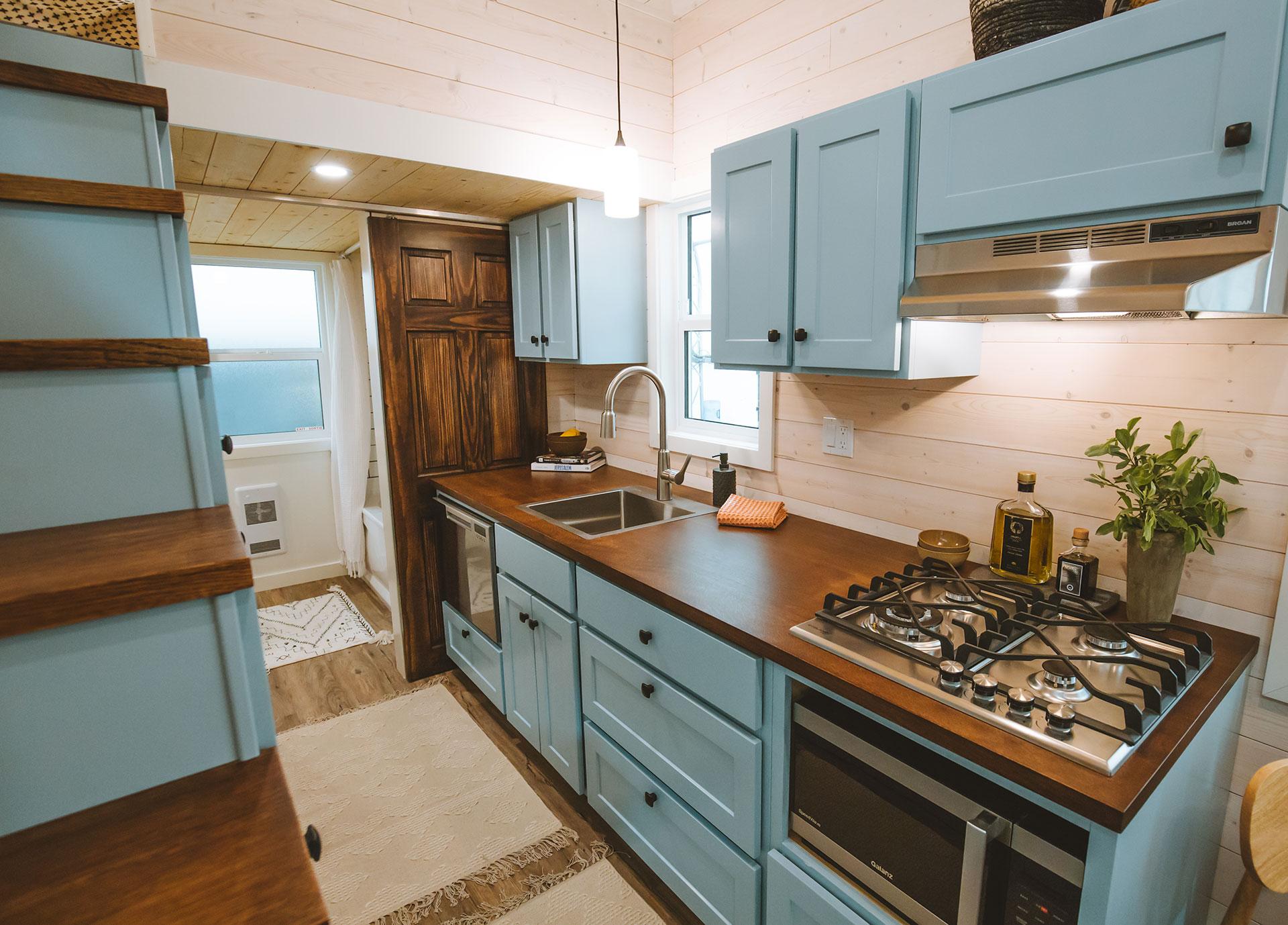 Gas Cooktop - Pacific Retreat by Sunshine Tiny Homes