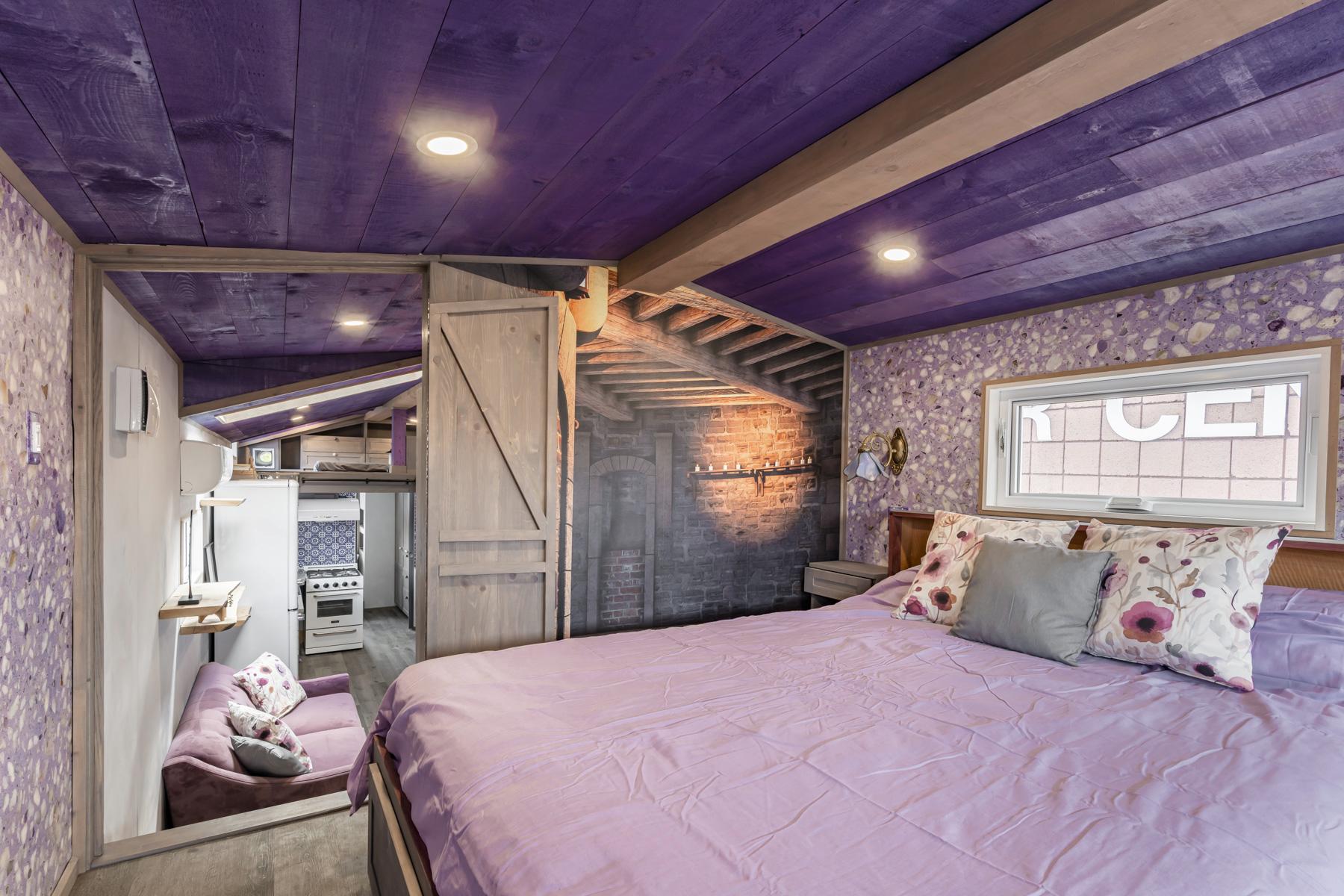 Medieval Castle Bedroom - Purple Heart Manor by Acorn Tiny Homes