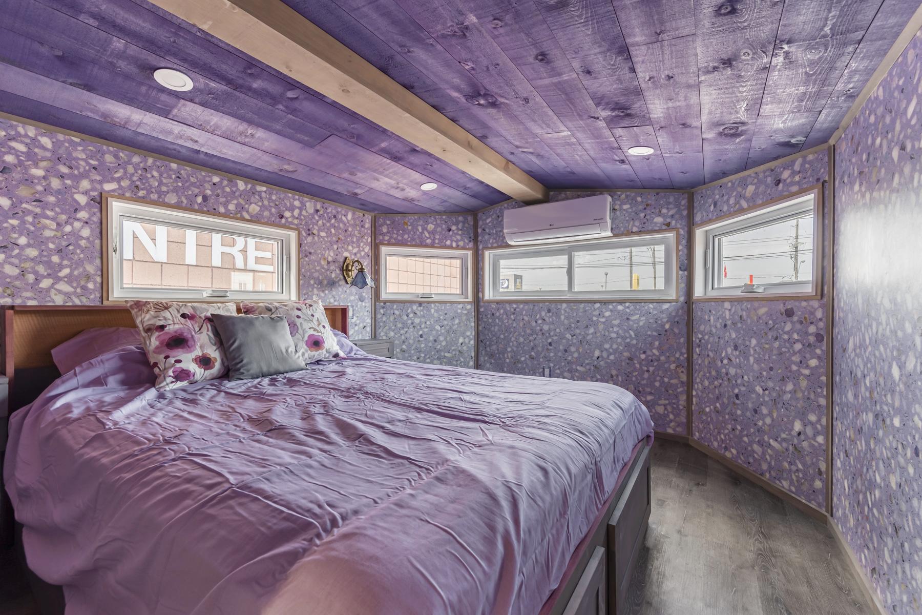 Medieval Themed Bedroom - Purple Heart Manor by Acorn Tiny Homes
