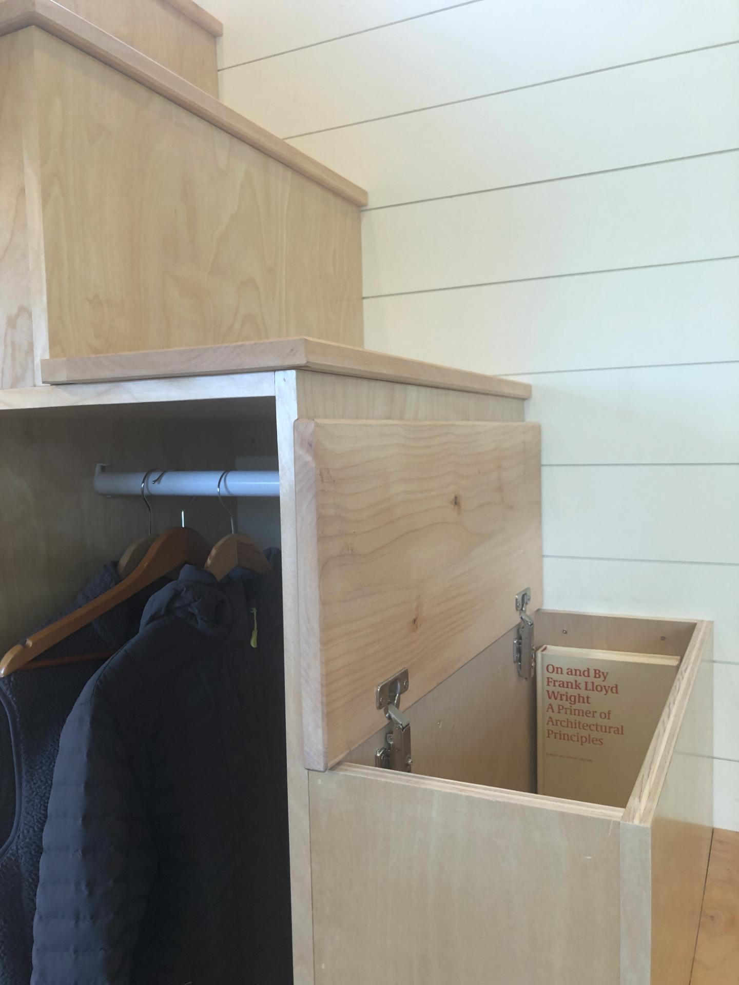 Storage Compartments in Stairs - Arbutus 24 by Artelle Tiny Homes