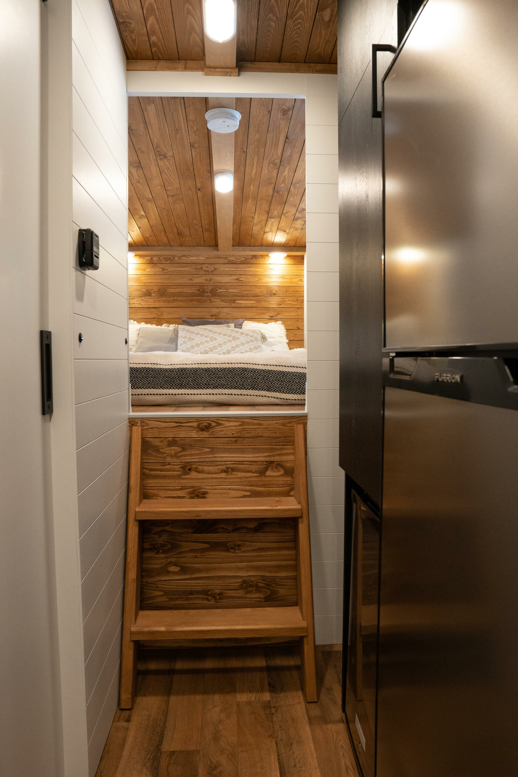 Stairs to Bedroom - Nomad 5th Wheel by Minimaliste