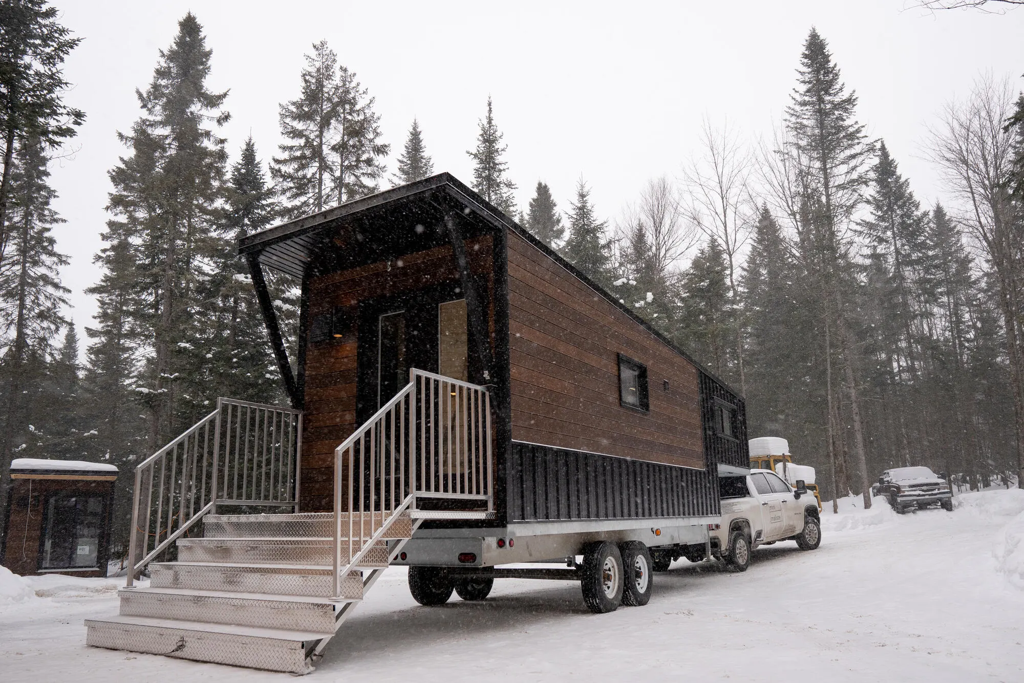 Exterior Stairs to Front Door - Nomad 5th Wheel by Minimaliste