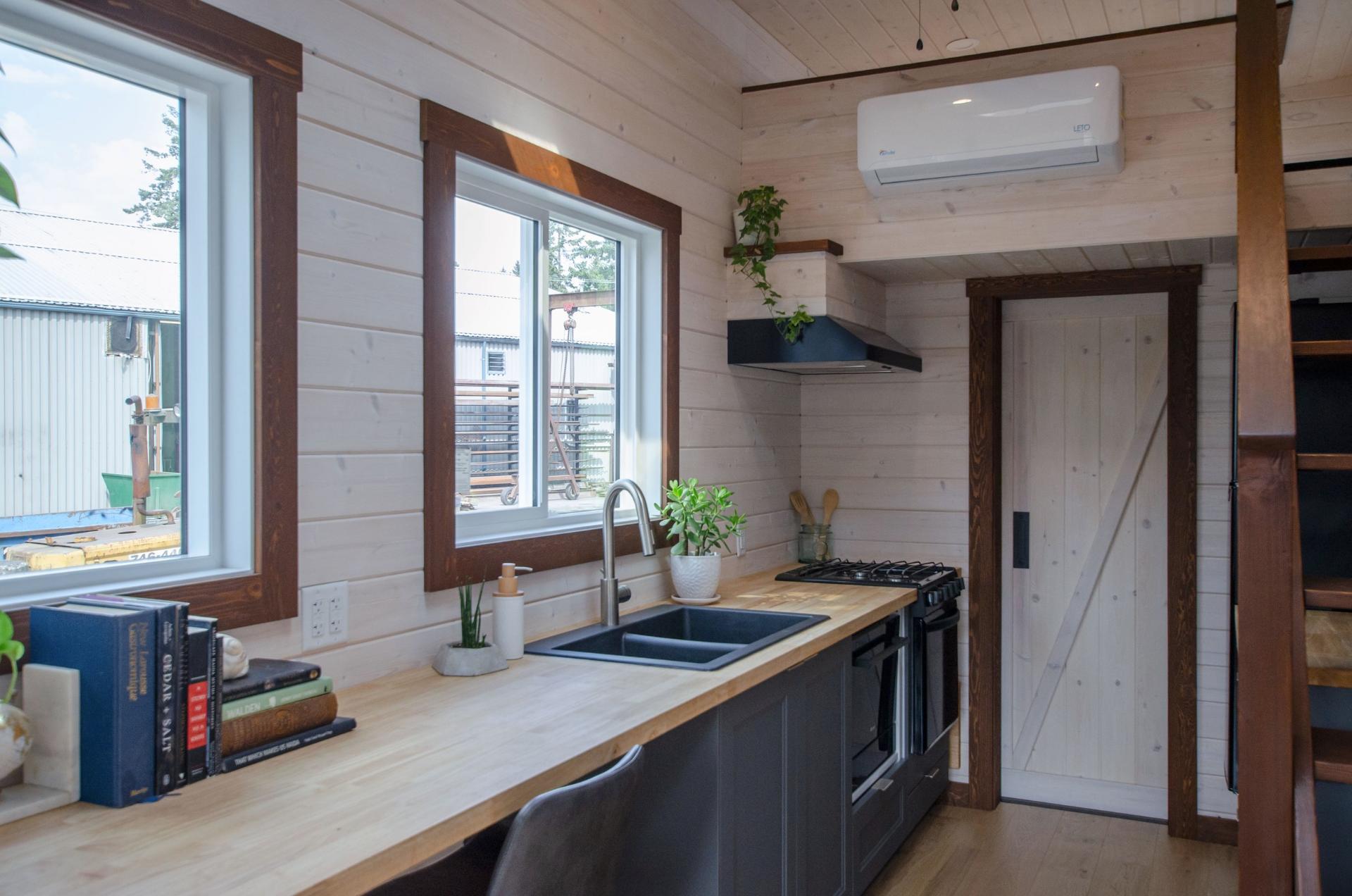 Workspace and Kitchen - Pacific Wren by Rewild Homes