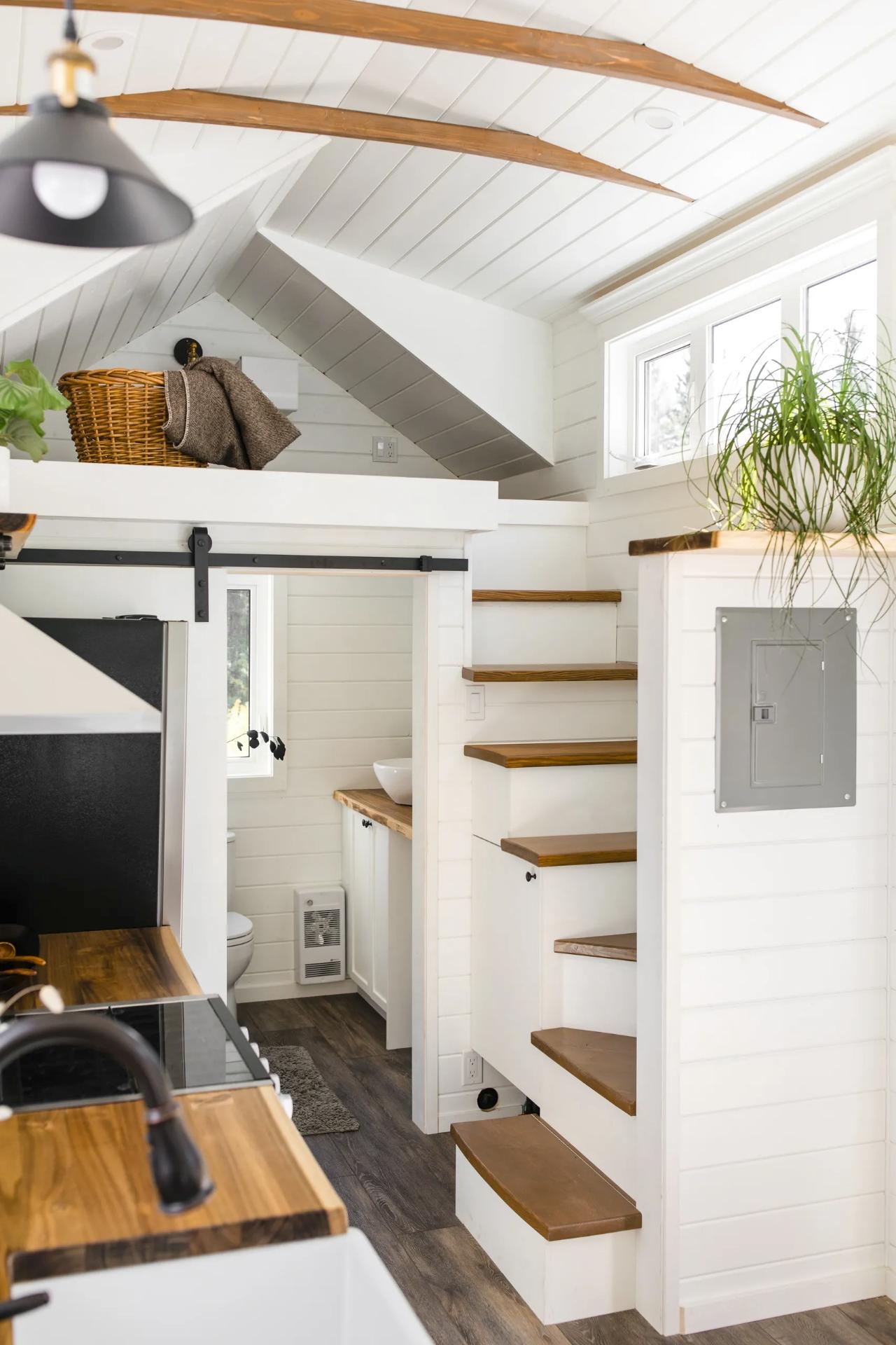 Staircase to Loft - Sitka by Canadian Tiny Homes