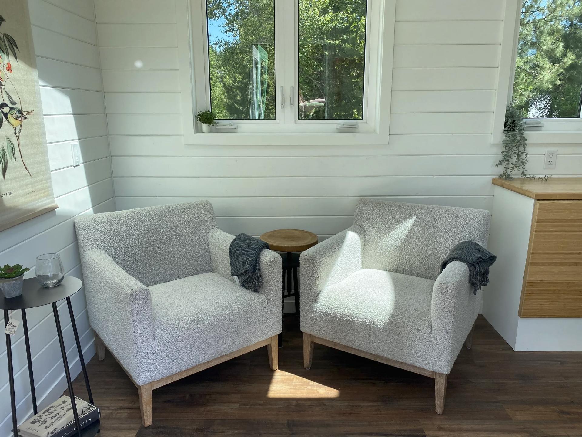 Two Gray Cushioned Chairs - Atlas by Canadian Tiny Homes