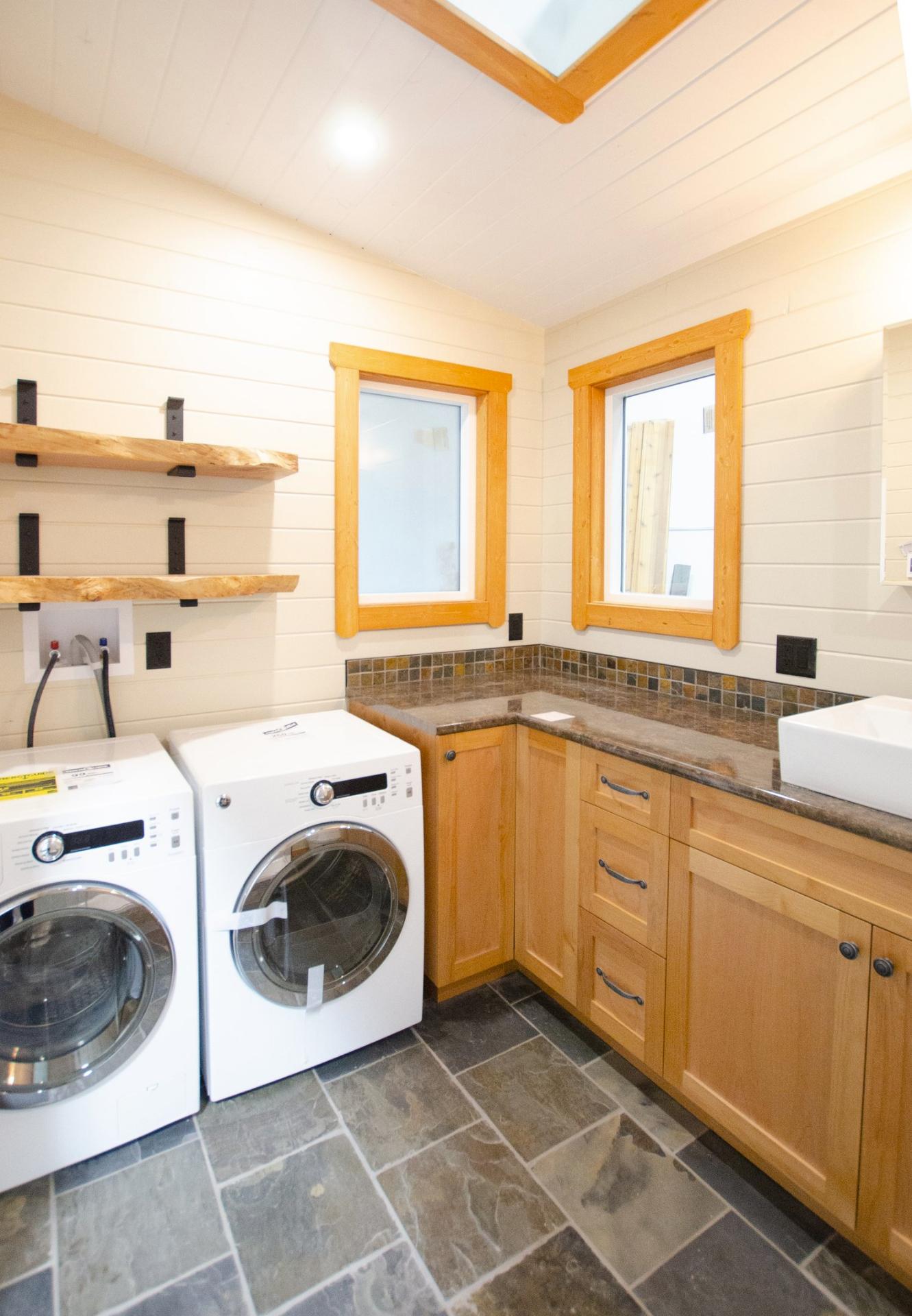 Bathroom with Washer and Dryer - Big Red by Rewild Homes