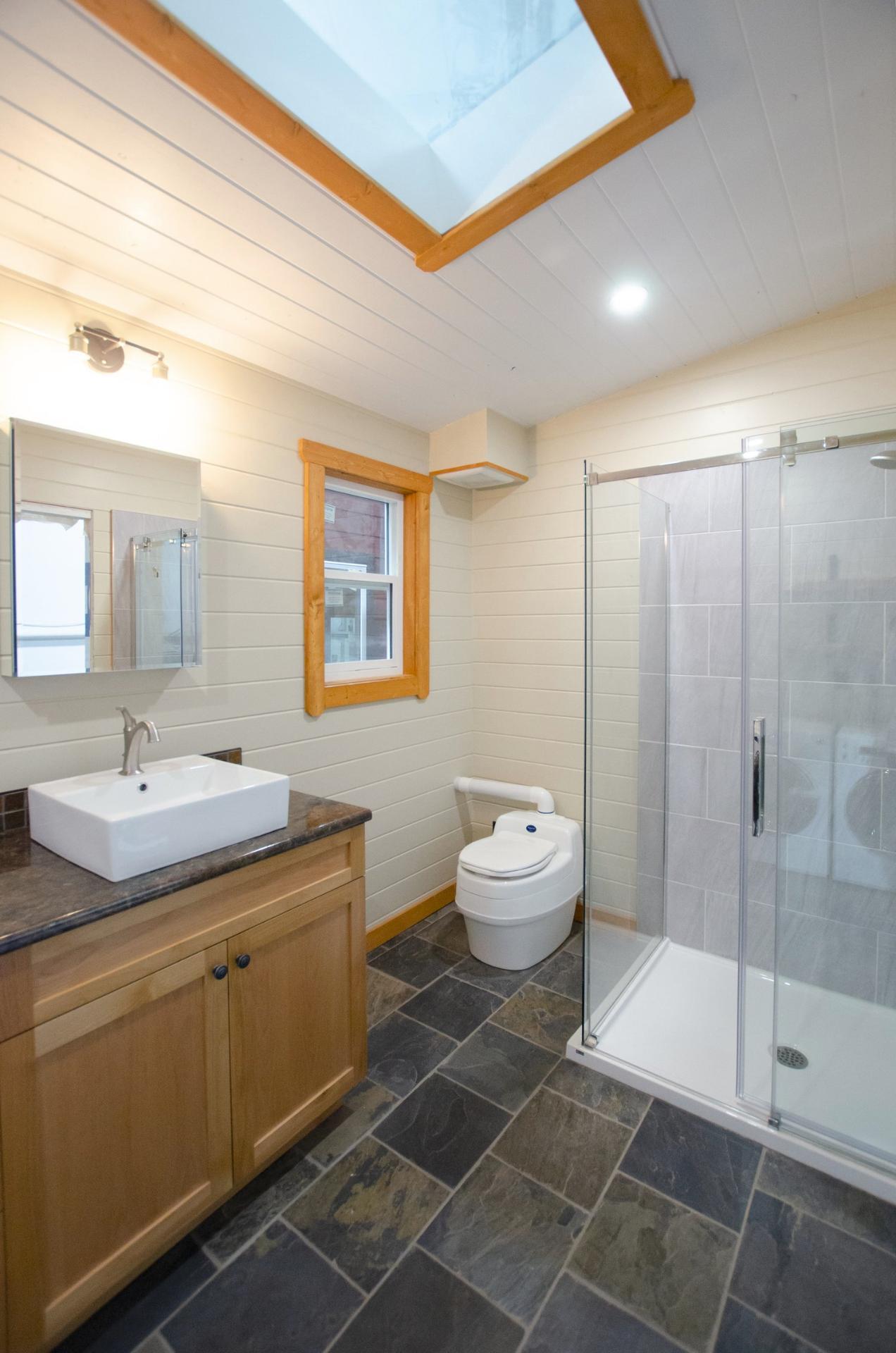 Bathroom with Composting Toilet - Big Red by Rewild Homes