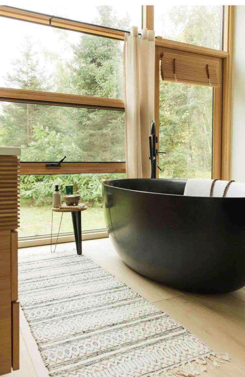 Soaking Tub with View of Forest - Monarch by Kukoon Microhomes