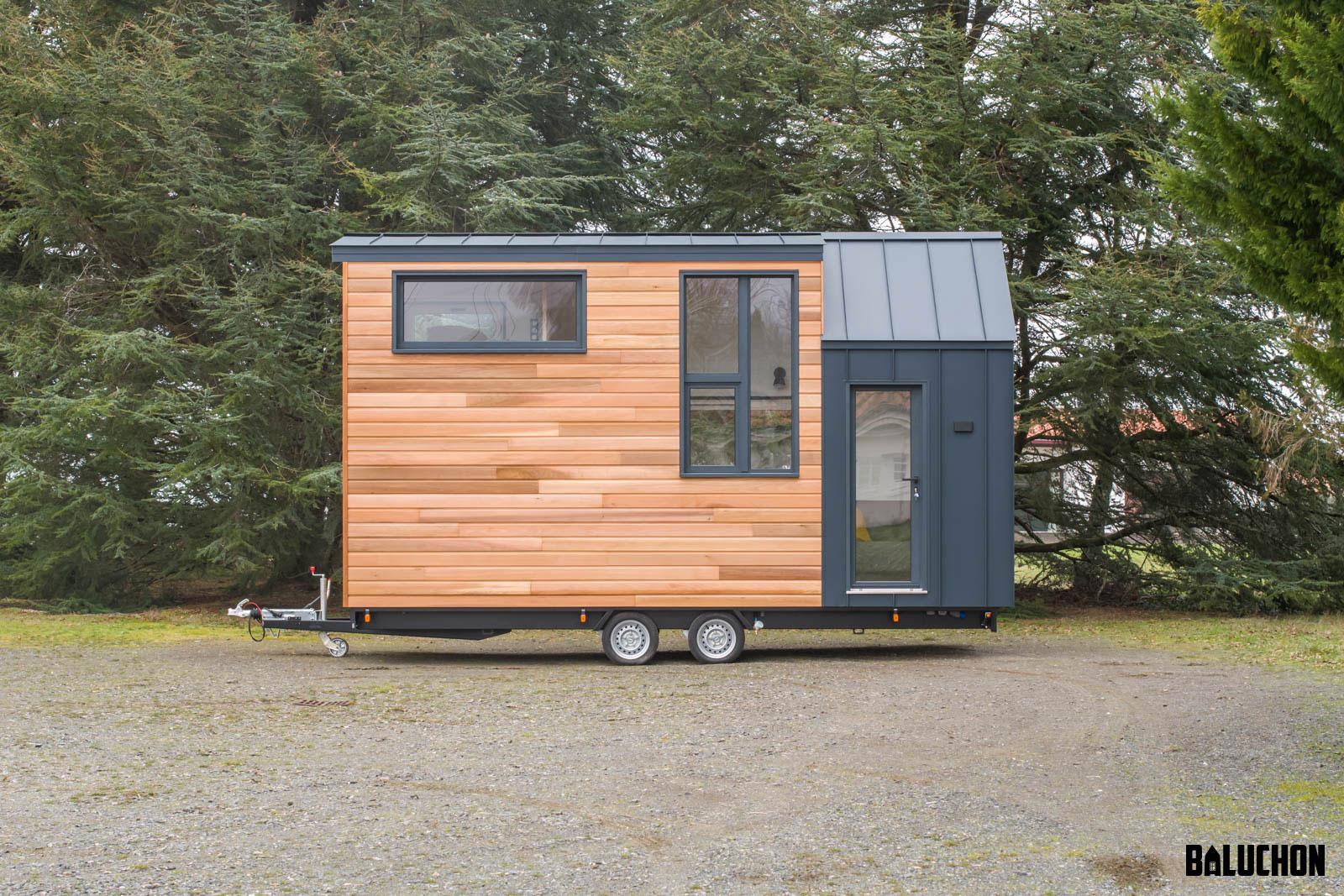 Wood and Aluminum Siding on Tiny House - Sherpa by Baluchon