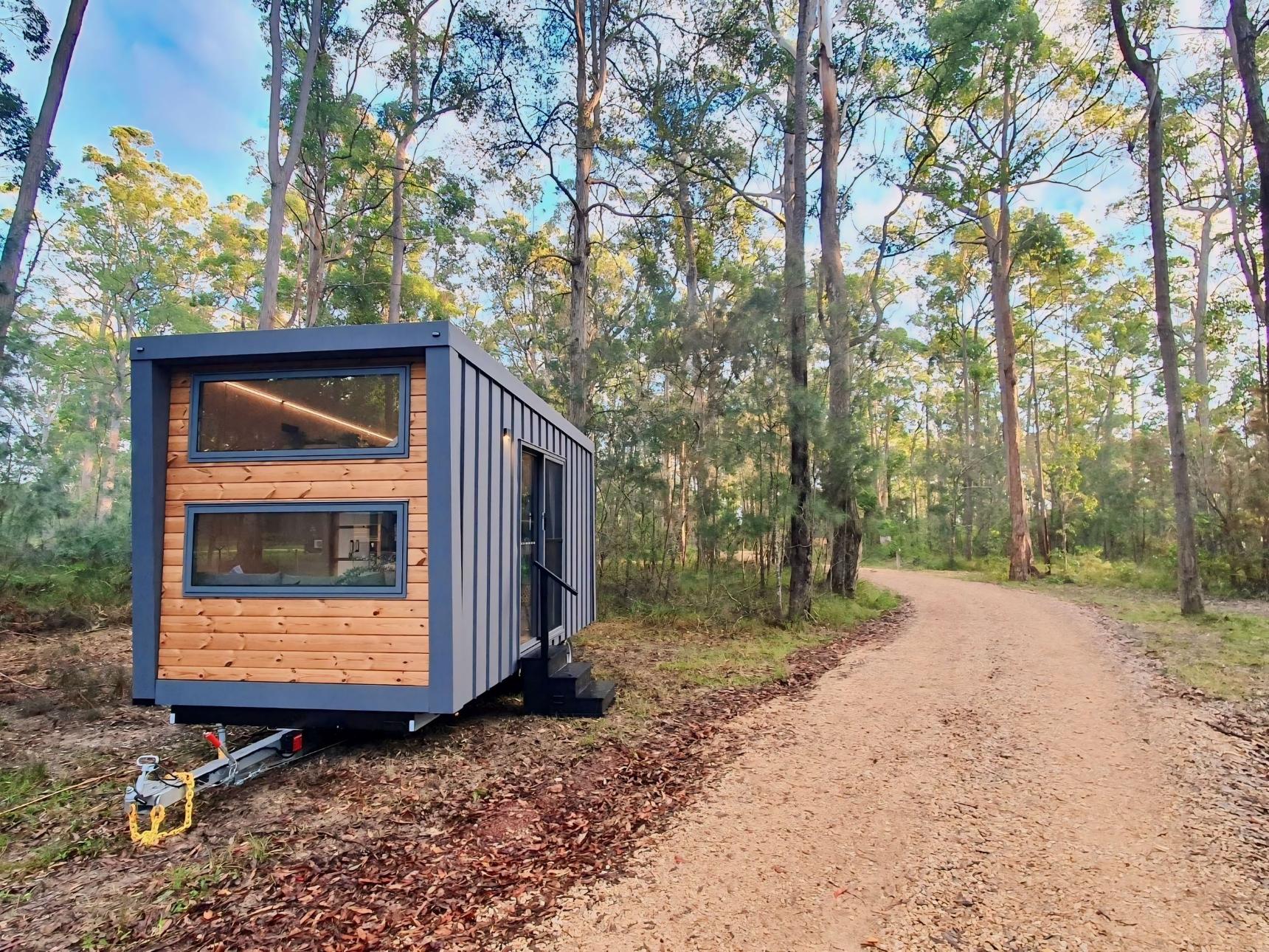 Tiny House on Side of Dirt Path - Chipper by Häuslein Tiny House Co